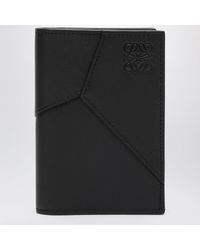 Loewe - Portacarte Bi-Fold Puzzle Nero - Lyst