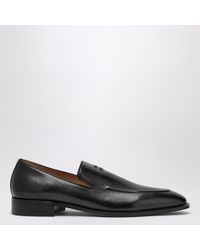 Miu Miu - Leather Loafers With Logo - Lyst