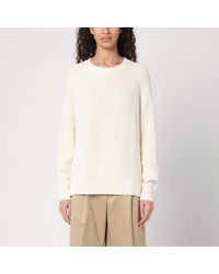 P.A.R.O.S.H. - Pullover Cremefarben Aus Baumwolle Und Kaschmir - Lyst