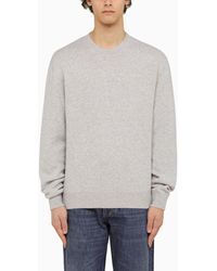 Bottega Veneta - Grey Cashmere Crew-neck Sweater - Lyst