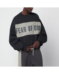 Fear Of God - Dark Mélange Cotton Fleece Sweatshirt - Lyst