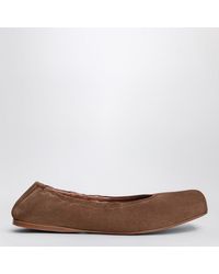 Alaïa - Two-Tone Ballerina With Square Toe - Lyst