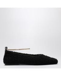 MARIA LUCA - Schwarzer Ballerina Augusta Aus Teddyfell - Lyst