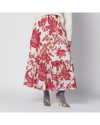 Etro - Gonna bianca con stampa floreale - Lyst