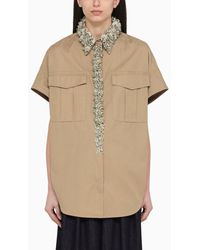 Dries Van Noten - Cotton Shirt With Beading Detail - Lyst