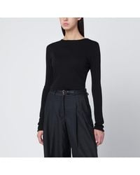 Entire studios - Crewneck Cotton-Blend Top - Lyst