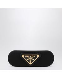 Prada - Fermaglio Per Capelli Nero - Lyst