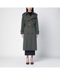 Burberry - Long Double-breasted Antique Cotton Trench Coat - Lyst