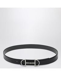Gucci - Reversible/Dark Leather Belt With Horsebit Buckle - Lyst