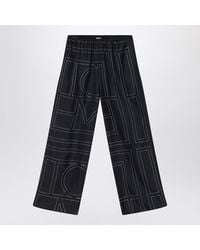 TOTEME - Monogram Silk Trousers - Lyst