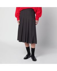 DUNST - Charcoal Pleated Skirt - Lyst