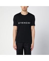 Givenchy - T-shirt archetype nera in cotone con logo - Lyst