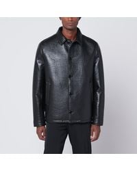 Prada - Giacca nera in nappa - Lyst