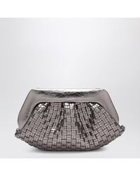 THEMOIRÈ - Woven Silver Clutch - Lyst