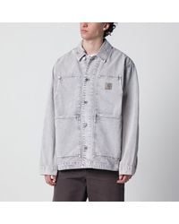 Carhartt - Og Double Front Jacke Shale/Chalk Wash - Lyst