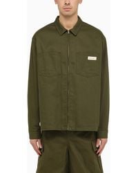 Marni - Dark Cotton Zipped Shirt Jacket - Lyst
