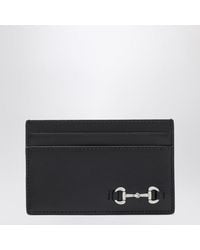 Gucci - Schwarzer Kartenhalter Mit Horsebit - Lyst