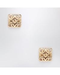 Loewe - Goldtone Anagram Bombé Stud Earrings - Lyst