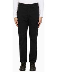 Stone Island - Navy Regular Trousers In Cotton - Lyst