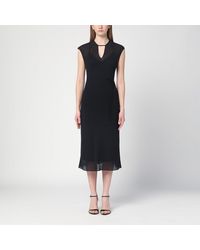 Calvin Klein - Midi Dress With Belt - Lyst