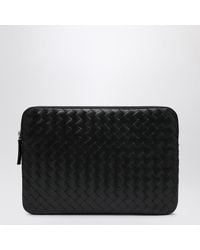 Bottega Veneta - Porte-Documents Getaway Noir En Intrecciato - Lyst