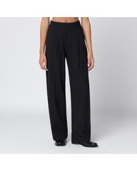Moncler x Edward Enninful - Schwarze Hose Aus Wollmischung - Lyst