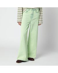 Sanderlak - Neon Wide-Leg Denim Jeans - Lyst