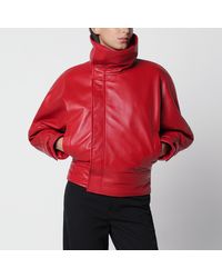 Balenciaga - Rounded Lambskin Bomber Jacket - Lyst