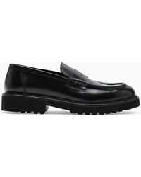 Doucal's Smooth Leather Loafers - Black