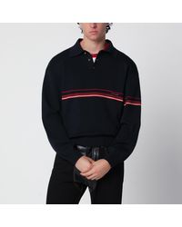 Versace - Cotton Knit Polo Shirt With Embroidered Logo - Lyst