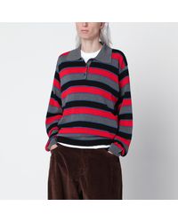 Cordera - Oversized Multicolour Striped Cotton Polo Shirt - Lyst
