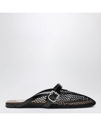 Alaïa - Flat Mesh Mules With Buckle Strap - Lyst