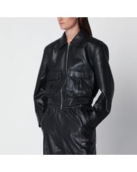 Frankie Shop - Cropped Faux Leather Bomber Jacket - Lyst