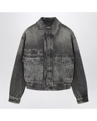 Versace - Denim Blouson Jacket - Lyst