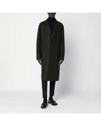 Harris Wharf London - Khaki Single-Breasted Wool Coat - Lyst