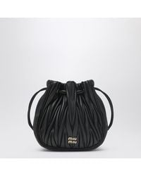 Miu Miu - Pochette Noire En Nappa Matelassé - Lyst