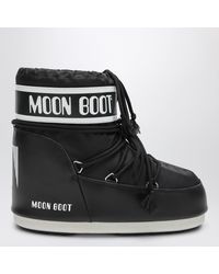 Moon Boot - Icon Low Stiefel Aus Schwarzem Nylon - Lyst