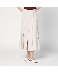 Department 5 - Graumelierter Traxs-Rock Aus Leinenmischung - Lyst