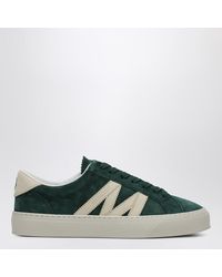 Moncler - Suede Leather Monaco2 Trainer - Lyst