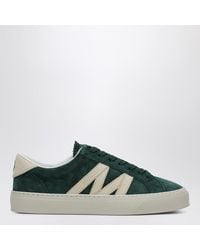 Moncler - Grüner Monaco2-Trainer Aus Wildleder - Lyst