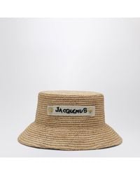 Jacquemus - Bucket-Hut Aus Raffia Mit Logo - Lyst
