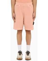 Stone Island - Rust-coloured Cotton Bermuda Shorts - Lyst