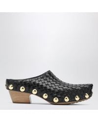 Bottega Veneta - Gondola Studded Woven Leather Clogs - Lyst