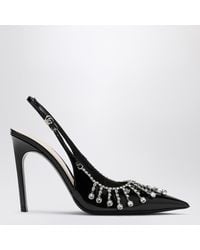 Gucci - Patent Leather Pump With Crystal Chain - Lyst