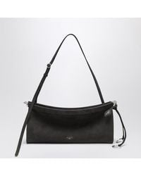 Alaïa - Borsa le click east west media grigia antracite in nabuk - Lyst
