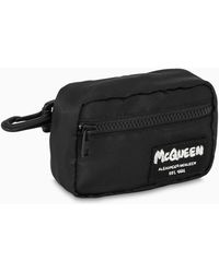 Save 3% Mens Bags Pouches and wristlets Alexander McQueen Synthetic Tag Mini Headphone Pouch in Black for Men 
