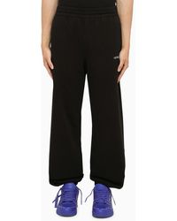 Off-White c/o Virgil Abloh - Off Whitetm Black Jogging Trousers In Jersey - Lyst