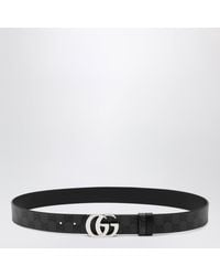 Gucci - Cut Gg Marmont Reversible Gg Canvas And Leather Belt - Lyst
