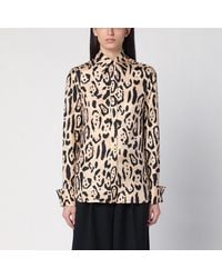 Sportmax - Chemise Avec Imprimé Animalier En Soie - Lyst