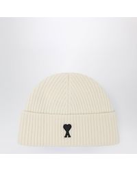Ami Paris - Wool Ami De Coeur Beanie - Lyst